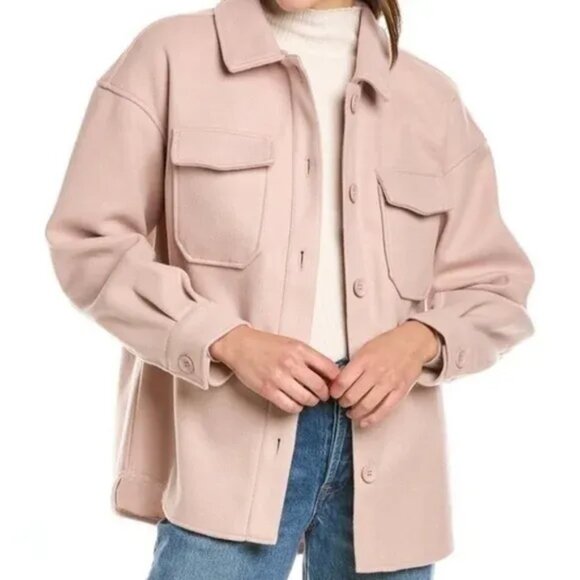 Anthropologie AVEC LES FILLES Blush Melange Shacket, Size Small - Picture 1 of 6
